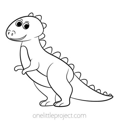 Simple Dinosaur Coloring Pages