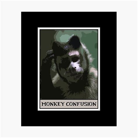 "Monkey confusion, monkey being confused meme" Photographic Print for ...