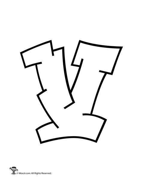 Graffiti Capital Letter V | Woo! Jr. Kids Activities : Children's ...