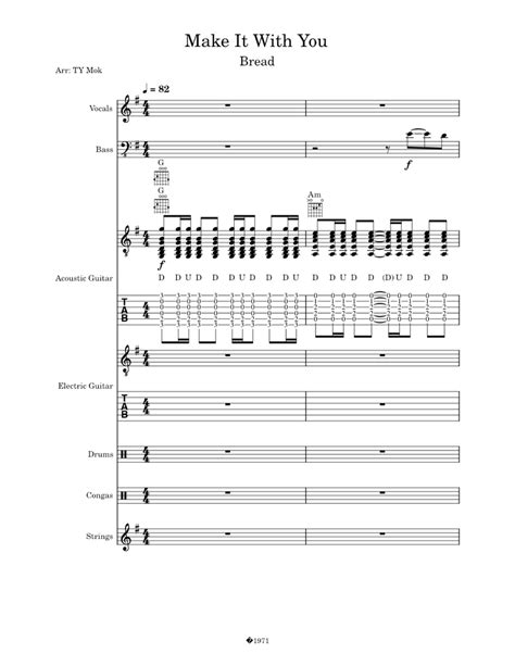 Make it with you – Bread Make It With You Sheet music for Bass voice ...