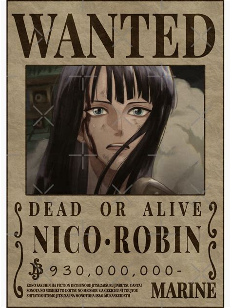 "Nico Robin Wanted Bounty Poster Devil Child" Sticker for Sale by One ...