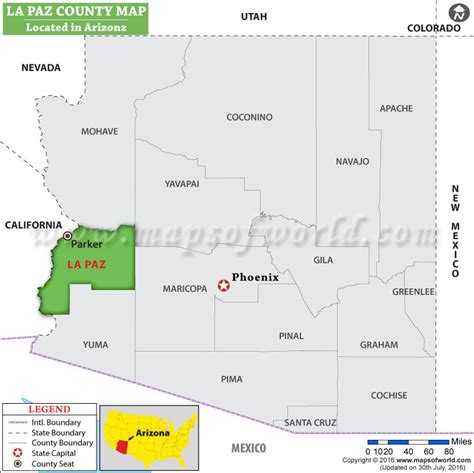 La Paz County Map, Arizona | Where is La Paz County