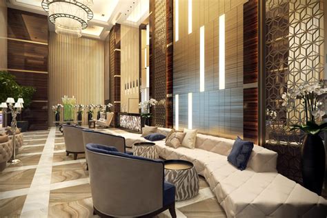 Commercial Interior Design Rendering for a Sublime Hotel Lobby by ...