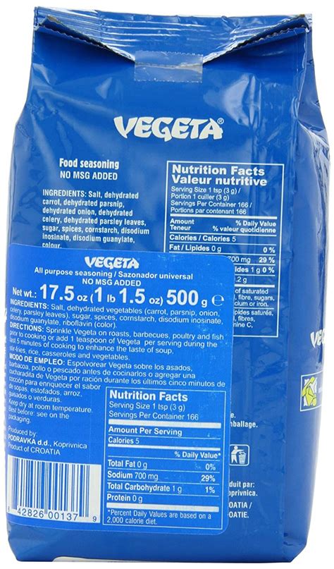 Vegeta No MSG All Purpose Seasoning, 17.6 oz (500g) | Gourmet seasoning ...