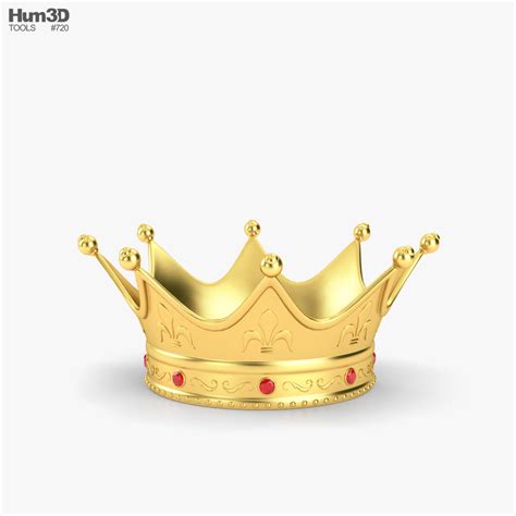 King Crown 3D model - Clothes on Hum3D