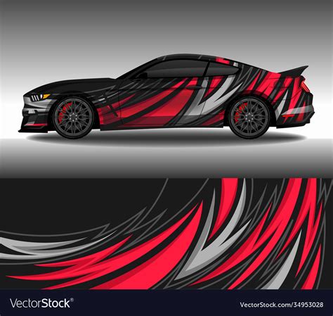 Wrap car decal design custom livery race rally Vector Image