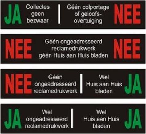 bol.com | Nee ja brievenbus sticker/ Ja ja sticker / Nee nee sticker