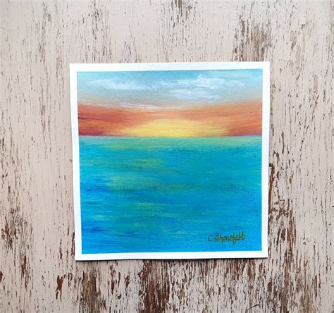 Sunset Painting Seascape Painting Acrylic Painting Affordable - Etsy