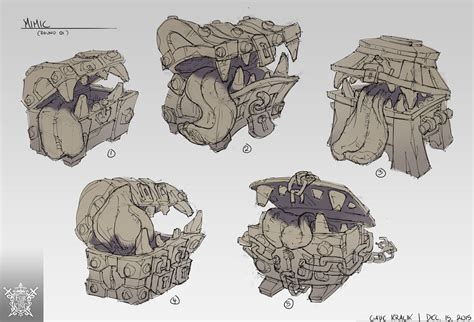 Mimic - FTK, Gabe Kralik | Props concept, Creature design, Props art