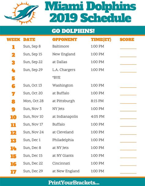 Garry Phelps Info: Dolphins Miami Schedule