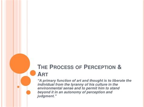 The process of perception & art