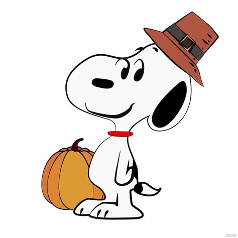 Snoopy Thanksgiving Vector in Illustrator, SVG, JPG, EPS, PNG ...