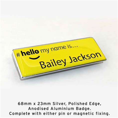 Staff Badges Direct - "Hello My Name is..." Badge: Style F