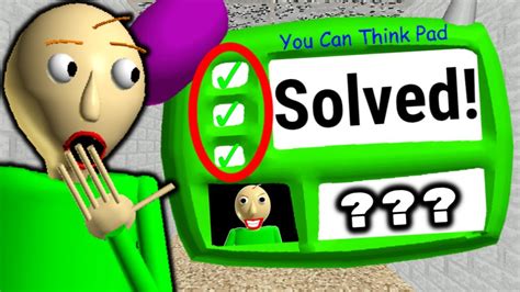 I Got The Impossible Question RIGHT! | Baldi's Basics - YouTube