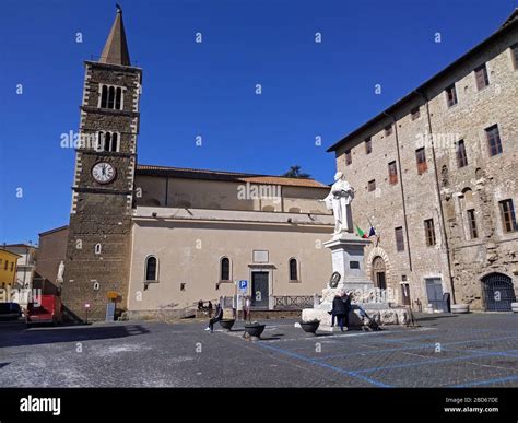 PALESTRINA, ITALY - FEBRUARY 20, 2020: statue of Renaissance musician ...