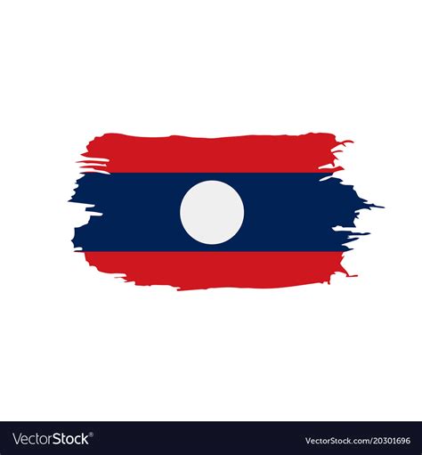 Laos flag Royalty Free Vector Image - VectorStock