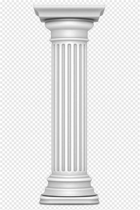 Ilustración de pilar gris, columna orden dórico arquitectura romana ...