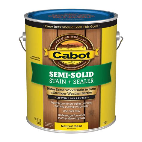 Cabot Semi-Solid Oil-Based Deck and Siding Stain Neutral Base 1 gal ...