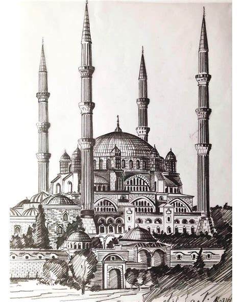 Karakalem Cami Resimleri | Charcoal Mosque Drawings 2020 | Çizim ...