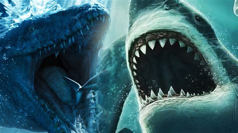 MEGALODON VS MOSASAUR THE ULTIMATE BATTLE OF PREDATORS - YouTube