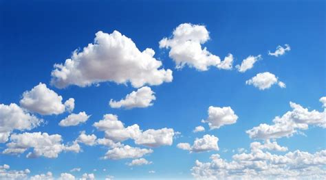 Free Stock Photo of Perfect Blue Sky Background - With Fluffy Clouds ...