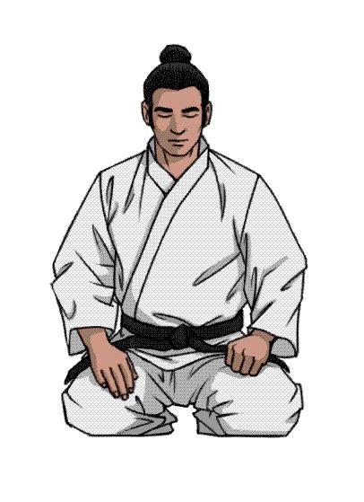 Animated Karate Master Bowing GIF | GIFDB.com