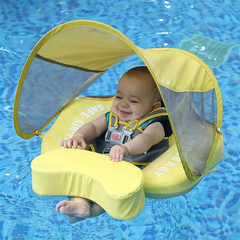 Mambobaby Swim Float For Pool With Canopy-Infant Toddler Swim Trainer ...