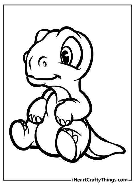 Baby Dinosaur Coloring Page