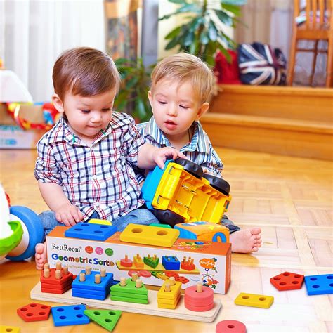 BettRoom Wooden Educational Preschool Toddler Toys for 1 2 3 4-5 Year ...