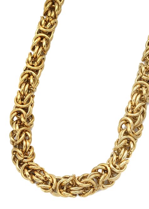 14K Gold Mens Byzantine Chain – goldurban.com