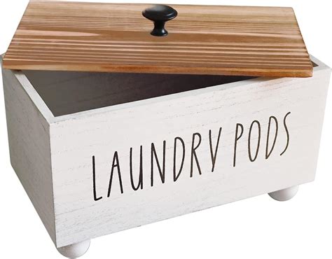 Amazon.com: Laundry Pods Container, Farmhouse Laundry Pod Holder ...