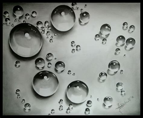 Water Drop Pencil Drawing ~ Water Drawing Drawings 3d Realistic Drop ...