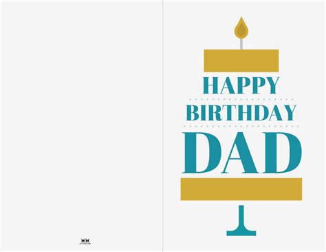 Happy Birthday Dad Printable Cards