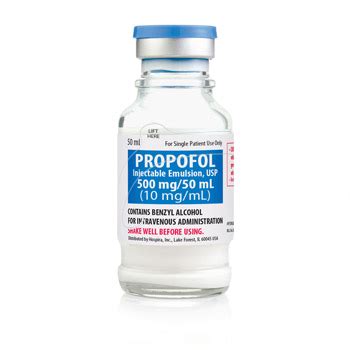 Propofol Injectable Emulsion, USP (contains Benzyl Alcohol) | Pfizer ...