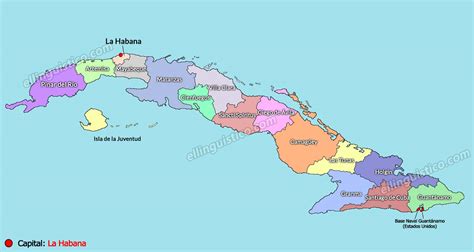 Mapa De Cuba Con Sus Provincias