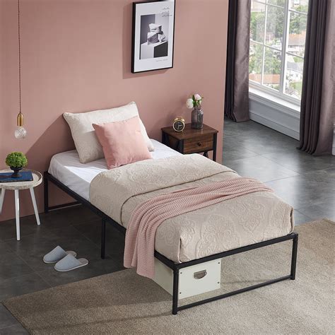 Modern Metal Platform Beds 14 Inch Storage Bed Frames Mattress ...