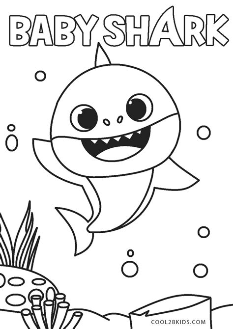 Baby Shark Printable Coloring Pages