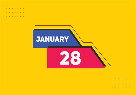 january 28 calendar reminder. 28th january daily calendar icon template ...