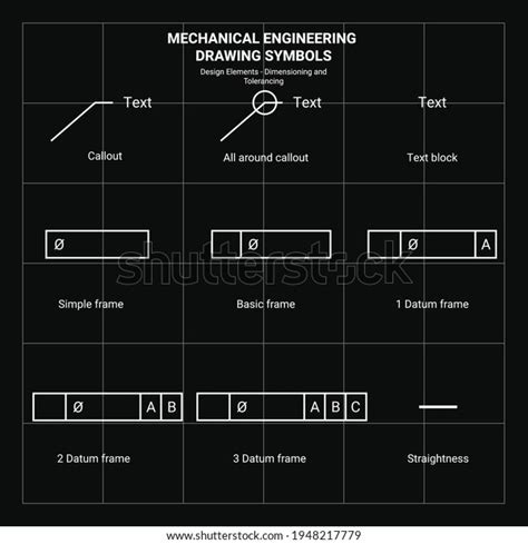 Mechanical Engineering Technical Drawing Symbols