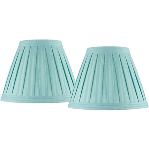 Springcrest Set Of 2 Pleat Empire Lamp Shades Turquoise Blue Medium 7 ...