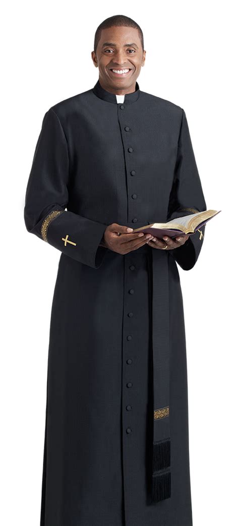 Black clergy cassock with gold trim – Artofit