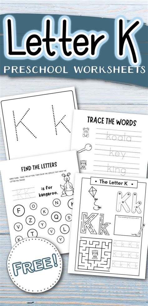 Free Printable Preschool Letter K Worksheets