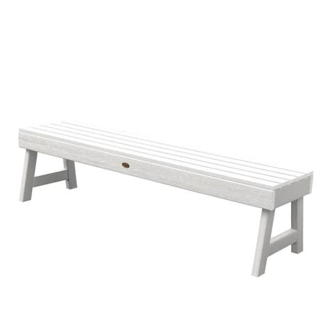 Highwood Weatherly 60 in. 2-Person White Recycled Plastic Outdoor ...