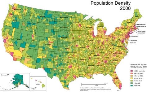 Us Map By Population Density - Map