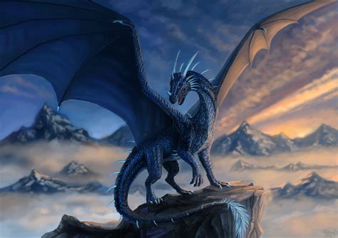 Blue dragon Commission by x-Celebril-x on DeviantArt