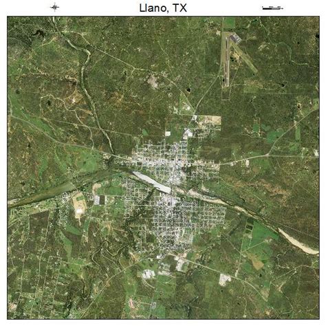 Aerial Photography Map of Llano, TX Texas