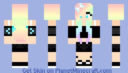 Rainbow Haired Girl Of Music Love Minecraft Skin