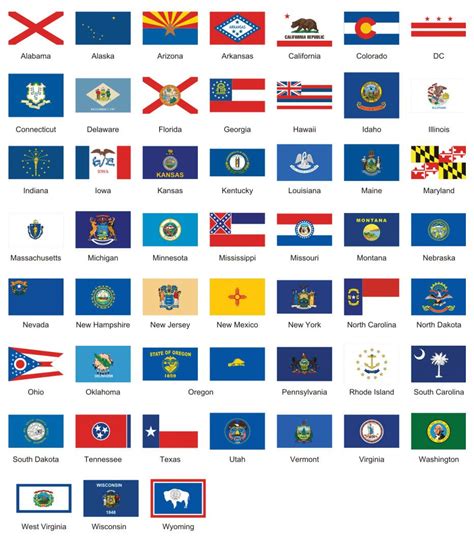 50 State Flags of the United States of America: Pictures, Images ...