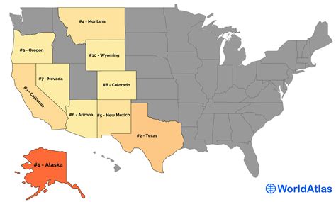 US States By Size - WorldAtlas