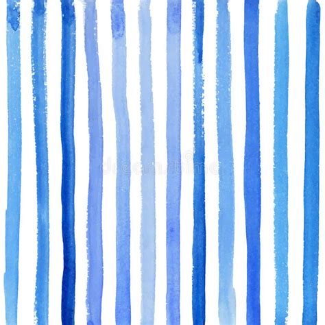 Blue stripes on a white background. Watercolor striped background. blue ...